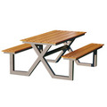 Bord-/bänkset X-modell Teak 176 x 151 cm  Hortus
